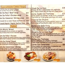 El Centroamericano - Menu 2