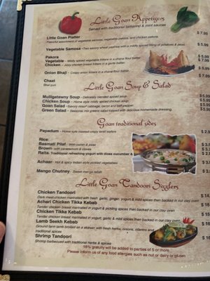Menu photo 1 Little Goan Indian Cafe Novato, CA