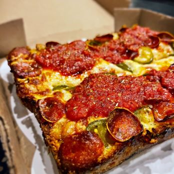Via 313 Pizza - The Detroiter + Jalapeños: $14.00 - Pizza Near Me - Austin, Texas