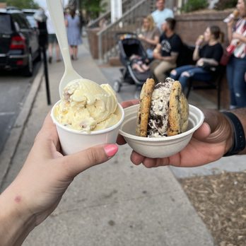 Coneflower Creamery - Chocolate chip cookie dough & birthday cake in a cup & cookies and cream chip wich ice cream sandwich! - Ice Cream & Frozen Yogurt Near Me - Omaha, Nebraska
