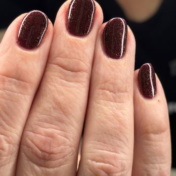 Lash Connection & Nails - Pretty fall color for  natural nails with a layer of gel polish! - Eyelash Service Near Me - Plano, Texas