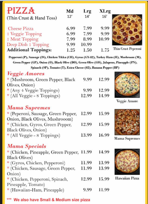 Menu photo 7 Mama Maria Pizza Des Plaines, IL Menu photo 7 Mama Maria Pizza Des Plaines, IL