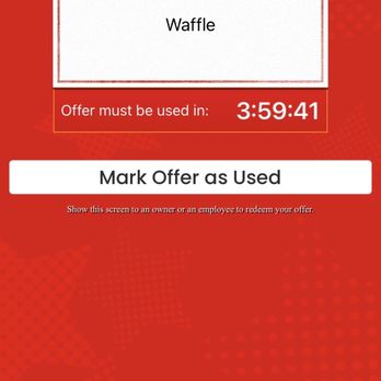 Cold Stone Creamery - When I checked in, they offered this free waffle. However, they did not stand behind their offer. - Ice Cream & Frozen Yogurt Near Me - Orange, Connecticut