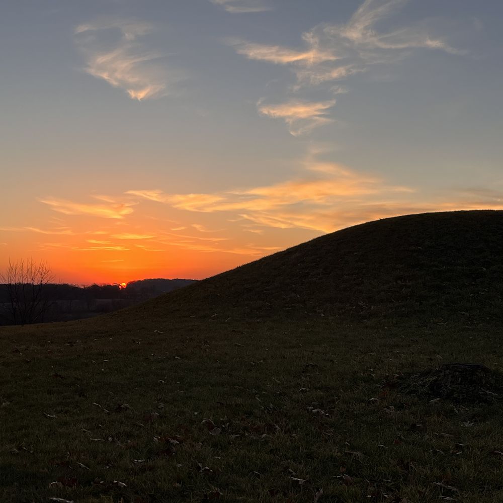 Aztalan State Park - Sunrise over mounds at edge of park, 12/7/23 - Parks Near Me - Jefferson, Wisconsin Aztalan State Park - Sunrise over mounds at edge of park, 12/7/23 - Parks Near Me - Jefferson, Wisconsin