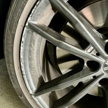Advanced Wheel Repair - BEFORE - half of the deep curb rash - Tires Near Me - San Francisco, California Advanced Wheel Repair - BEFORE - half of the deep curb rash - Tires Near Me - San Francisco, California