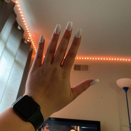 Gorgeous white acrylics