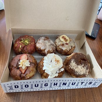 Parlor Doughnuts - PistachioStrawb, Sandy Beach, Elvis, StrawbShortcake, Coconut Cream, Churro - Donuts Near Me - Nashville, Tennessee Parlor Doughnuts - PistachioStrawb, Sandy Beach, Elvis, StrawbShortcake, Coconut Cream, Churro - Donuts Near Me - Nashville, Tennessee