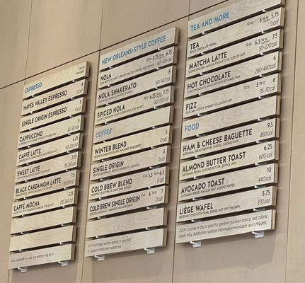 Menu photo 3 Blue Bottle Coffee - Jackson Square San Francisco, CA