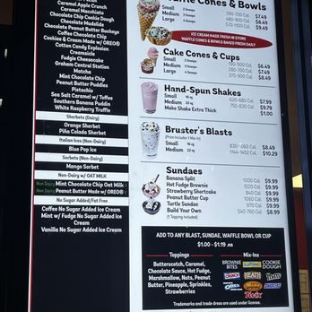Bruster's Real Ice Cream - Menu - Ice Cream & Frozen Yogurt Near Me - La Mesa, California Bruster's Real Ice Cream - Menu - Ice Cream & Frozen Yogurt Near Me - La Mesa, California