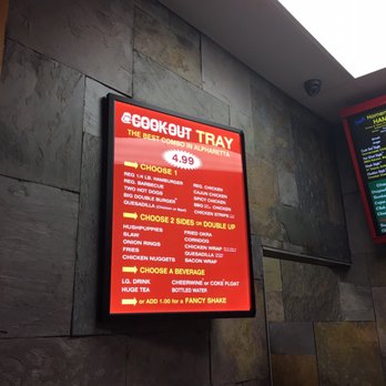 Cook Out - You get the main meat, then two sides (hush puppies, chicken nuggets, so many to pick!) and a coke float/some other beverage. - Hot Dogs Near Me - Alpharetta, Georgia Cook Out - You get the main meat, then two sides (hush puppies, chicken nuggets, so many to pick!) and a coke float/some other beverage. - Hot Dogs Near Me - Alpharetta, Georgia