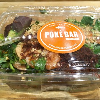 Poké Bar - My custom made poke bowl with half greens and brown rice . - Asian Fusion Near Me - San Francisco, California Poké Bar - My custom made poke bowl with half greens and brown rice . - Asian Fusion Near Me - San Francisco, California