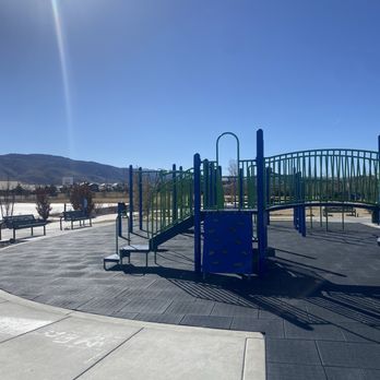 Cyan Park - Playground. Surrounded by benches. - Parks Near Me - Reno, Nevada
