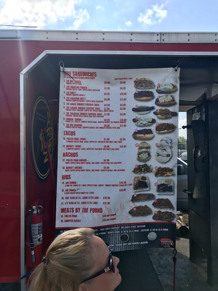 Food from Vanzino’s BBQ