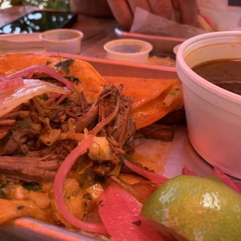Tacos el Diablo - Perfection with the pickled onions limes and consomé - Tacos Near Me - Oxnard, California