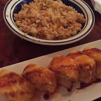 Taka House - King Crab Lobster Roll with a side of fried rice. - Sushi Bars Near Me - Webster, New York Taka House - King Crab Lobster Roll with a side of fried rice. - Sushi Bars Near Me - Webster, New York
