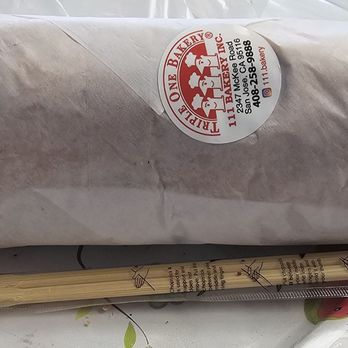 111 Bakery - Chopstick so you can see how long it is for just $8. This is the size of their bread. - Bakeries Near Me - San Jose, California 111 Bakery - Chopstick so you can see how long it is for just $8. This is the size of their bread. - Bakeries Near Me - San Jose, California