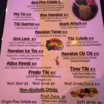 Cuckoo Coconuts Waikiki - Menu - Cocktail Bars Near Me - Honolulu, Hawaii