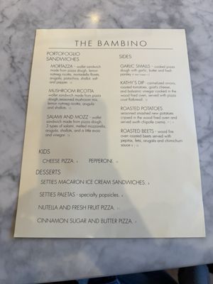 Menu photo 3 The Bambino Midvale, UT