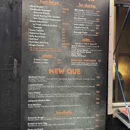 Menu on truck Menu on truck