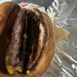 Double Cheeseburger with "extra spread".