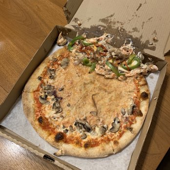 Alberello Pizzeria - This is what my pizza looked like when I opened the box - Italian Near Me - North Vancouver, British Columbia Alberello Pizzeria - This is what my pizza looked like when I opened the box - Italian Near Me - North Vancouver, British Columbia