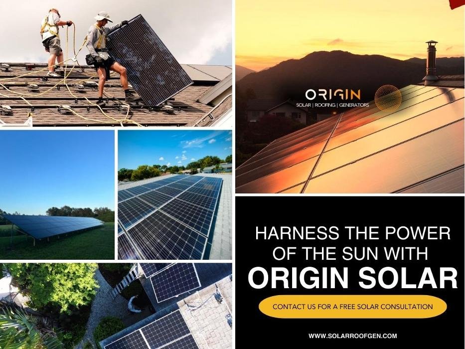Slide of Origin Solar, Roofing, and Generators
