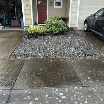 Lyons Lawn Care - Put in brand new River Rock and took out old grass yard. - Lawn Services Near Me - Stevenson, Washington Lyons Lawn Care - Put in brand new River Rock and took out old grass yard. - Lawn Services Near Me - Stevenson, Washington