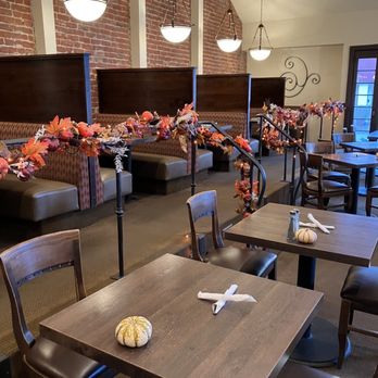 Rosine's Restaurant - Comfortable booths and fall decorations. - American Near Me - Monterey, California