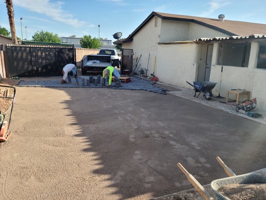 New Driveway Pavers Installation - Customer wanted a new driveway built with pavers New Driveway Pavers Installation - Customer wanted a new driveway built with pavers