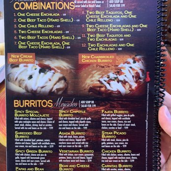 Salsa & Beer - Back side of the menu - Mexican Near Me - Van Nuys, California