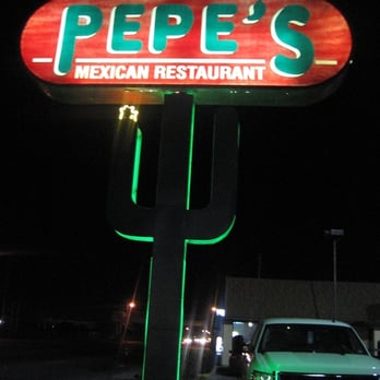 Pepe's Mexican Restaurant - a neon sign for pepe's mexican restaurant - Mexican Near Me - Harlingen, Texas