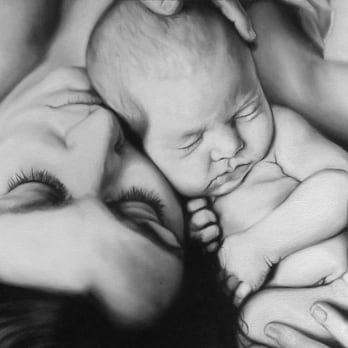 J Pierce Art & Design - Mother & Child Oil on Canvas 18" X 24" - Art Galleries Near Me J Pierce Art & Design - Mother & Child Oil on Canvas 18" X 24" - Art Galleries Near Me