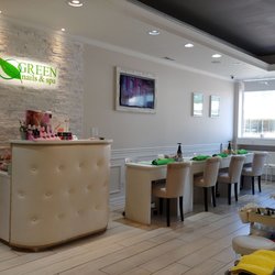 Green Nails and Spa - Half of the salon. 8 mani and 8 pedi stations