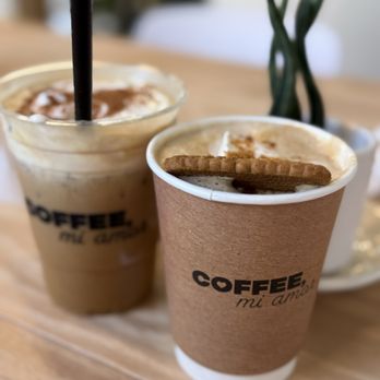Coffee, Mi Amor - Hot Biscoff cream top and iced horchata cream top - Cafes Near Me - Chatsworth, California Coffee, Mi Amor - Hot Biscoff cream top and iced horchata cream top - Cafes Near Me - Chatsworth, California