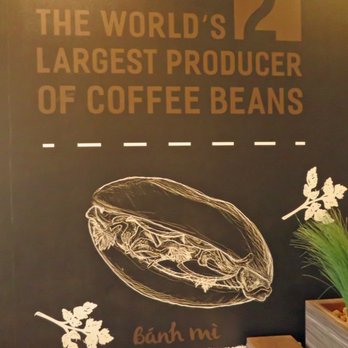 Pho Saigon - a chalkboard with a coffee bean on it - Vietnamese Near Me - Katy, Texas