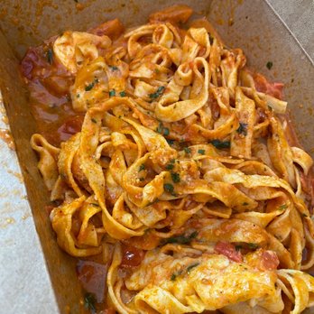 Fiero Caffe - Special: homemade fettuccine with mozzarella, basil and tomato sauce ordered for takeout. Absolutely awesome! - Coffee & Tea Near Me - San Mateo, California Fiero Caffe - Special: homemade fettuccine with mozzarella, basil and tomato sauce ordered for takeout. Absolutely awesome! - Coffee & Tea Near Me - San Mateo, California
