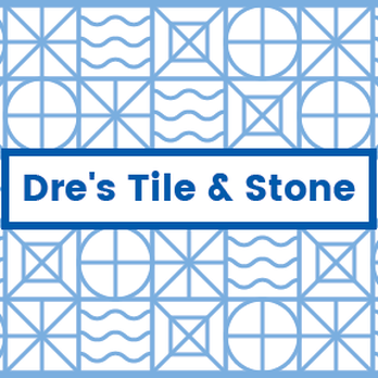 Dre's Tile & Stone - a blue and white tile with a blue border - General Contractors Near Me