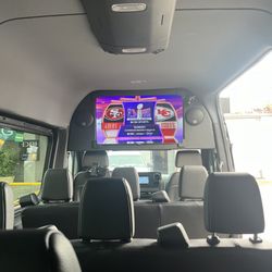 Eagle Tours & Transportation - On board TV. Great for long trips!