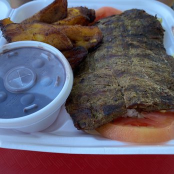 Madina Pollo Reina - Carne Asada with Plantains - Peruvian Near Me - Herndon, Virginia