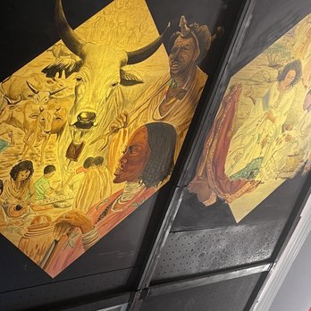 Awash Restaurant - Ceiling art - Ethiopian Near Me - Los Angeles, California Awash Restaurant - Ceiling art - Ethiopian Near Me - Los Angeles, California
