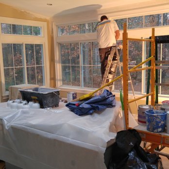 Prestige Coatings - Water damage in sun room - Boxford MA - Painters Near Me - Amesbury, Massachusetts Prestige Coatings - Water damage in sun room - Boxford MA - Painters Near Me - Amesbury, Massachusetts
