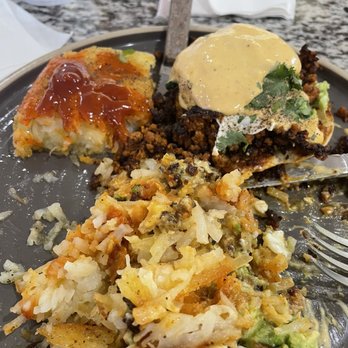 Eggscellent - Chorizo, eggs Benedict with hashbrowns. - Breakfast & Brunch Near Me - Las Vegas, Nevada Eggscellent - Chorizo, eggs Benedict with hashbrowns. - Breakfast & Brunch Near Me - Las Vegas, Nevada