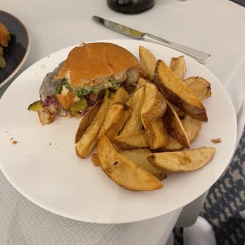 The Grant Grill - Hamburger (med) and fries. Portions were so big that we shared. - Diners Near Me - San Diego, California The Grant Grill - Hamburger (med) and fries. Portions were so big that we shared. - Diners Near Me - San Diego, California