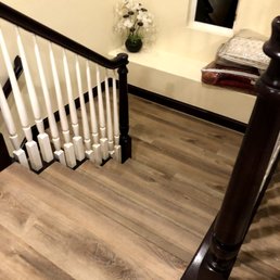 a view of the stairs and railings