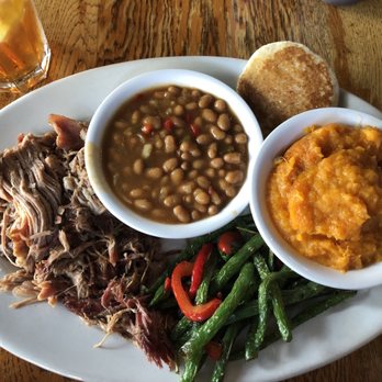 Puckett's Restaurant - BBQ Pulled Pork, Smashed Sweet Potatoes, Baked Beans, skillet Fried Green Beans. - Barbeque Near Me - Franklin, Tennessee Puckett's Restaurant - BBQ Pulled Pork, Smashed Sweet Potatoes, Baked Beans, skillet Fried Green Beans. - Barbeque Near Me - Franklin, Tennessee