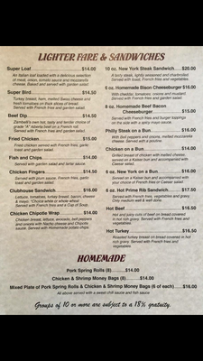 Menu photo 3 Zambelli Leduc, AB Menu photo 3 Zambelli Leduc, AB