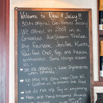 Raw and Juicy - Background information ℹ - Coffee & Tea Near Me - Alys Beach, Florida