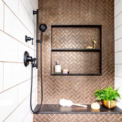 Grabill Plumbing & Heating - New construction shower set-up.