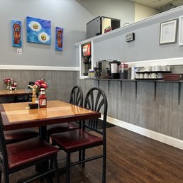 a table and chairs