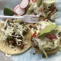 Taqueria Mi Pueblito - Two sopes and a asada taco